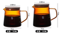 Better Koffee Hiroshi Server With Flat Wooden Lid Amber 500ML