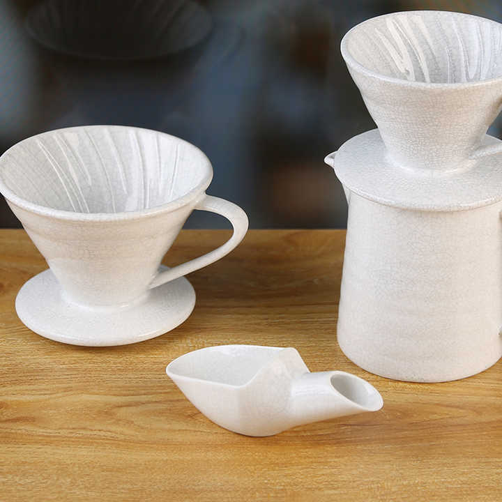 JDMON Ceramic Scoop Spoon White