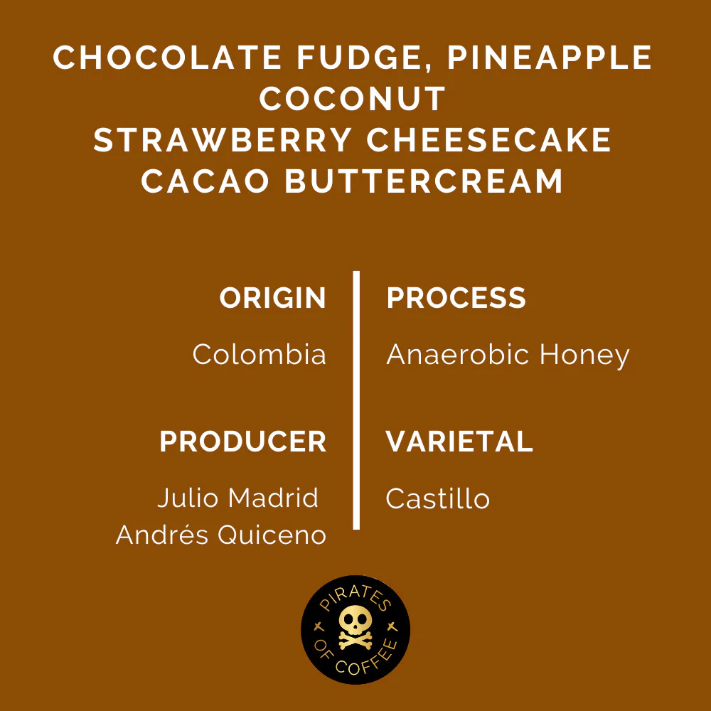 Pirates Munchie Espresso - Colombia Honey (250g)