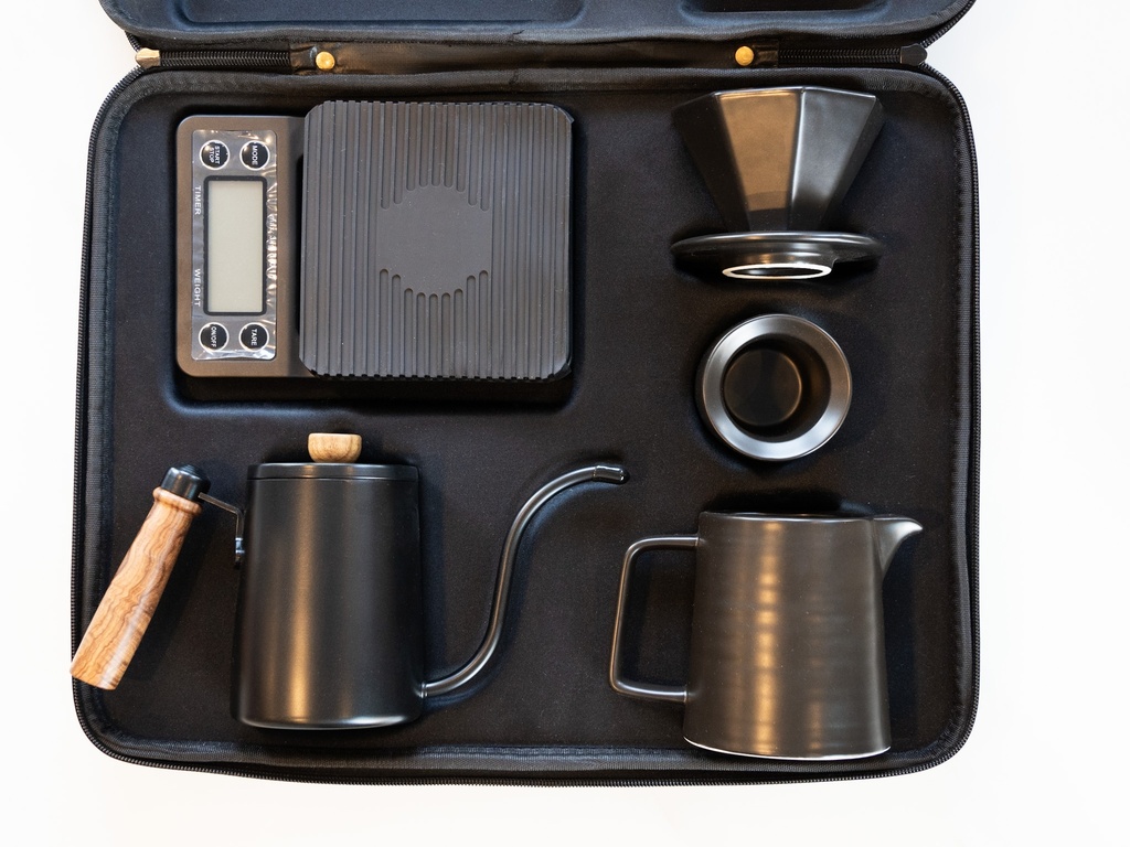 Better Koffee Ceramic Manual Brewing Kit With Sleeve Bag Black
