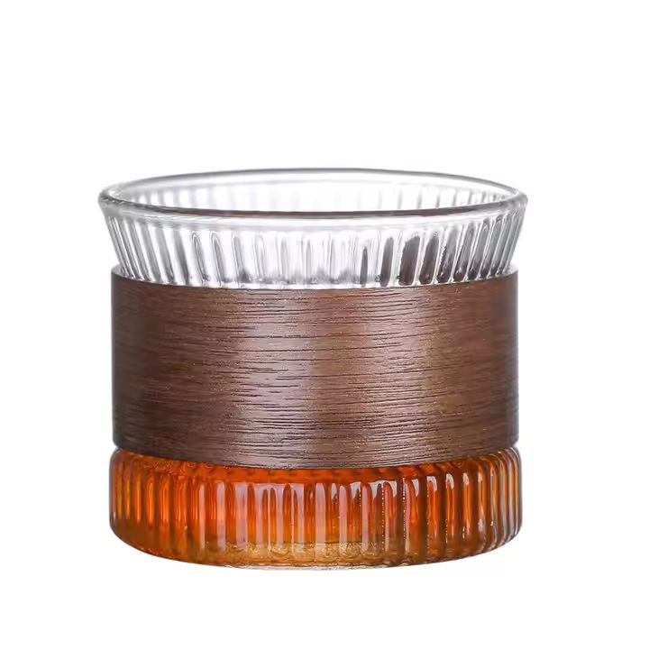 Better Koffee Whis Glass With Wooden Sleeve