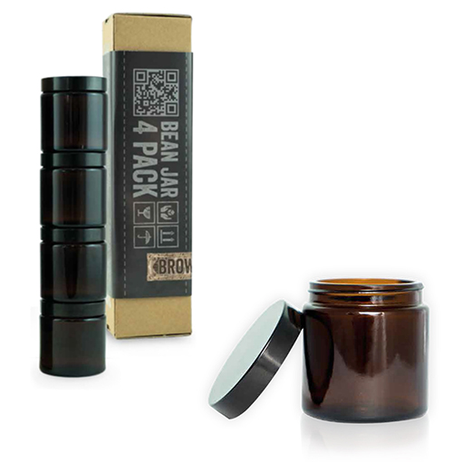 Comandante Bean Jar 4pack Brown