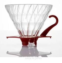 [SX00904] Hario V60 Glass Dripper 02 - Red