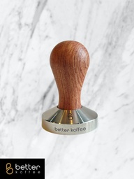 [YF06] Better Koffee Tamper Stainless Steel Base &amp; Rose Wood Round Handle 58.5MM